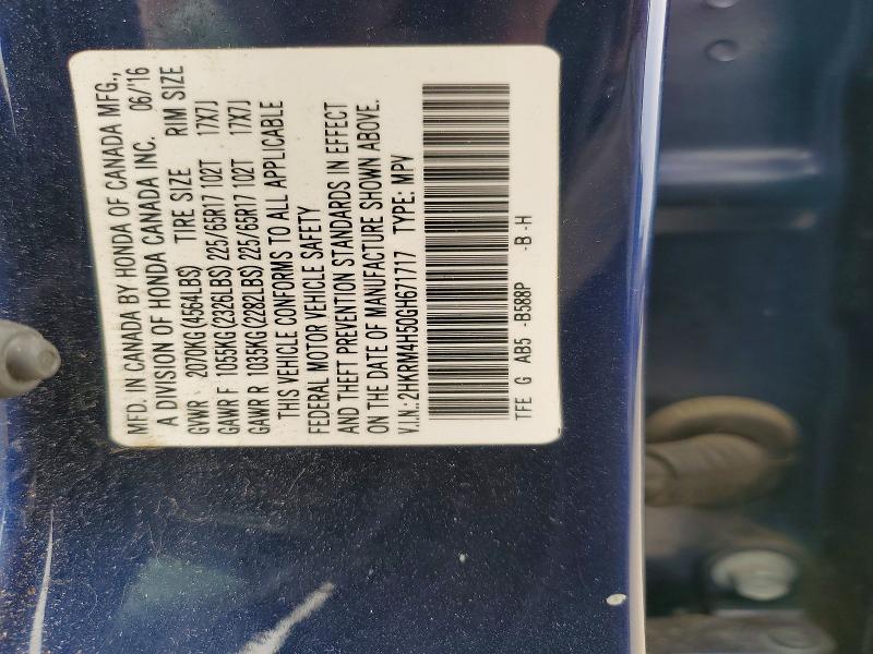 Aukcja sprzedaży 2016 Honda Cr-v, vin: 2HKRM4H50GH671717, numer aukcji: 61230566