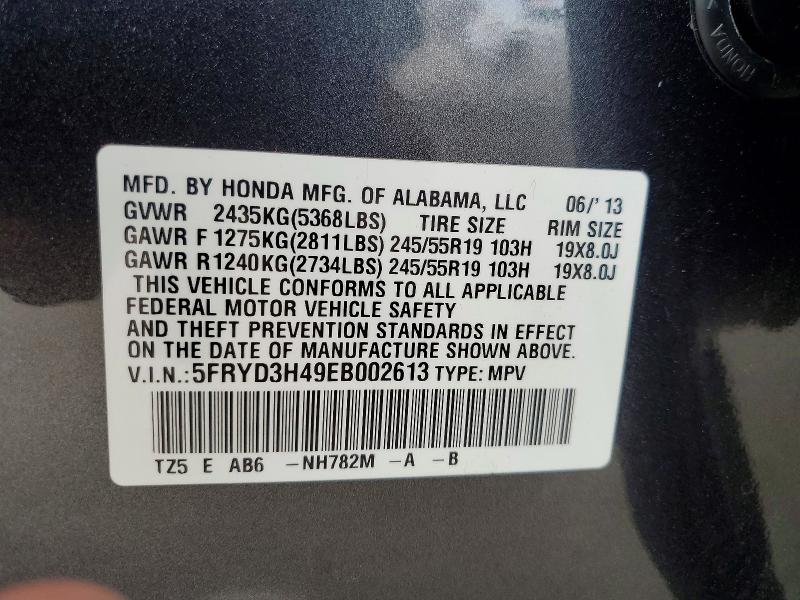 Продаж на аукціоні авто 2014 Acura Mdx, vin: 5FRYD3H49EB002613, номер лоту: 60819316