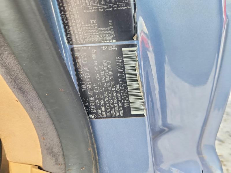 61296526 :رقم المزاد ، WBABS53472JU91448 vin ، 2002 Bmw 330 مزاد بيع