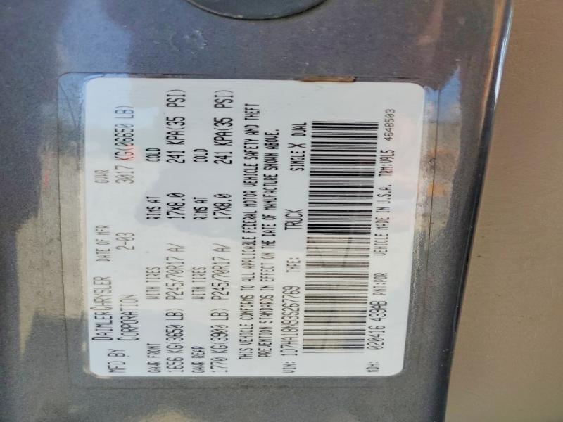 61722866 :رقم المزاد ، 1D7HA18N93S267769 vin ، 2003 Dodge Ram 1500 مزاد بيع