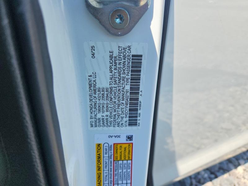 Продажа на аукционе авто 2025 Honda Accord, vin: 1HGCY1F48SA027161, номер лота: 60136316