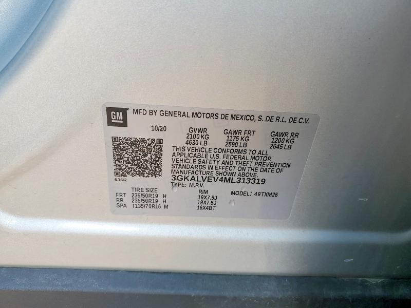 2021 Gmc Terrain მანქანა იყიდება აუქციონზე, vin: 3GKALVEV4ML313319, აუქციონის ნომერი: 61346066