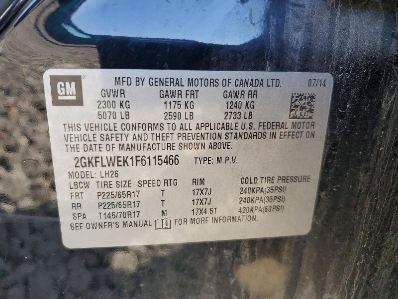 59231476 :رقم المزاد ، 2GKFLWEK1F6115466 vin ، 2015 Gmc Terrain مزاد بيع