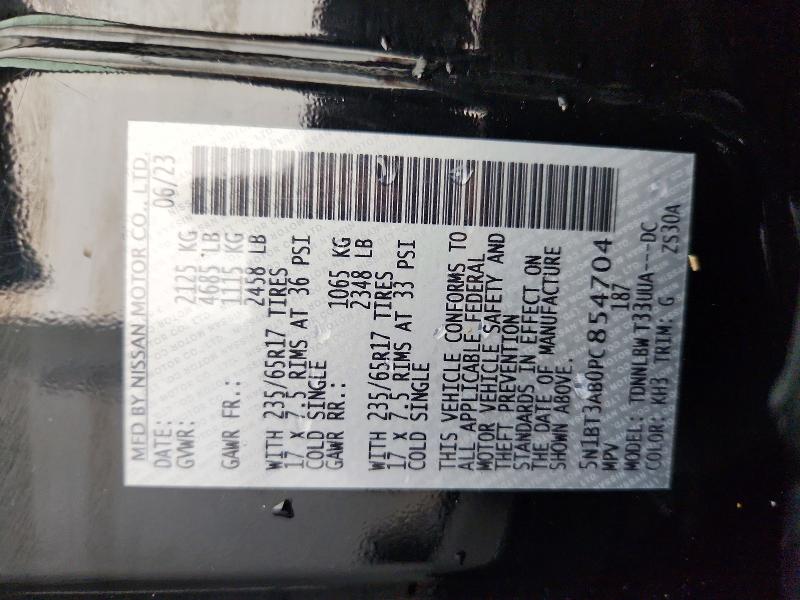 Продажа на аукционе авто 2023 Nissan Rogue, vin: 5N1BT3AB0PC854704, номер лота: 59682066