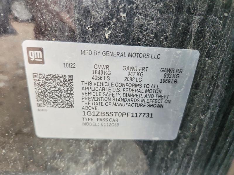2023 Chevrolet Malibu მანქანა იყიდება აუქციონზე, vin: 1G1ZB5ST0PF117731, აუქციონის ნომერი: 61811996