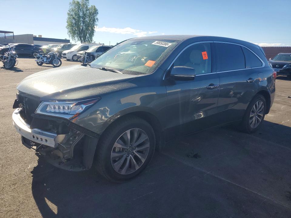 2016 Acura Mdx მანქანა იყიდება აუქციონზე, vin: 5FRYD4H44GB023605, აუქციონის ნომერი: 59850386