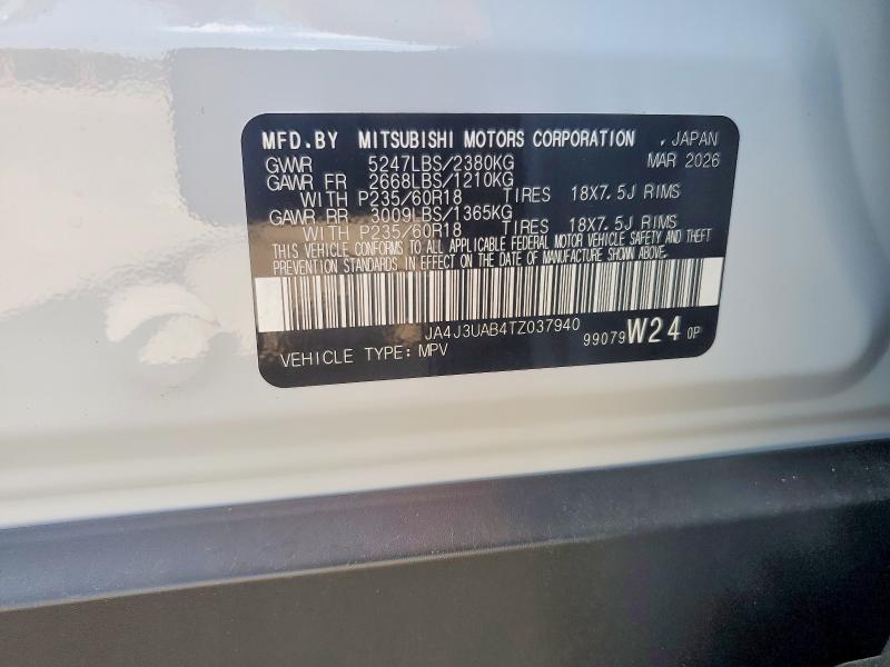 Aukcja sprzedaży 2026 Mitsubishi Outlander, vin: JA4J3UAB4TZ037940, numer aukcji: 62948906