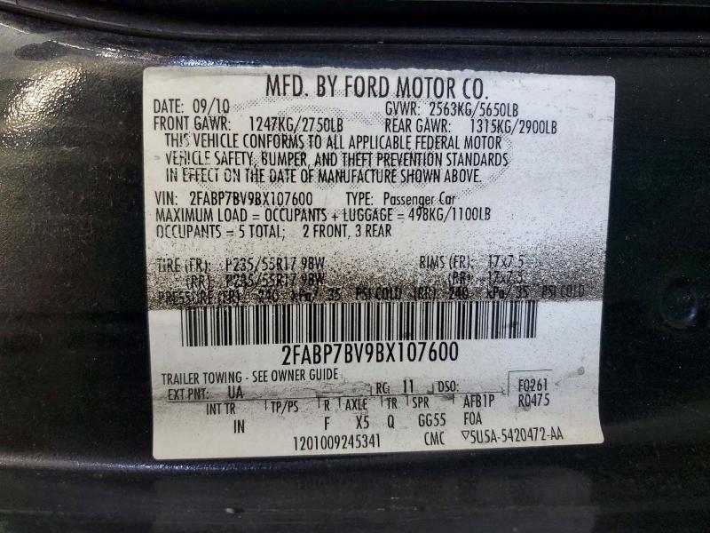 Продаж на аукціоні авто 2011 Ford Crown Victoria, vin: 2FABP7BV9BX107600, номер лоту: 60557006