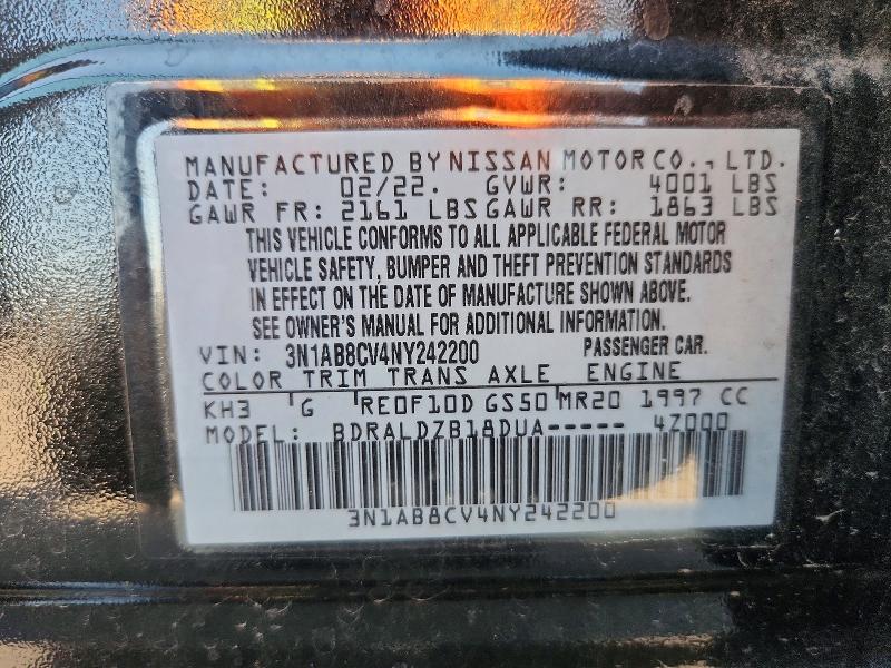 Продаж на аукціоні авто 2022 Nissan Sentra, vin: 3N1AB8CV4NY242200, номер лоту: 59849336