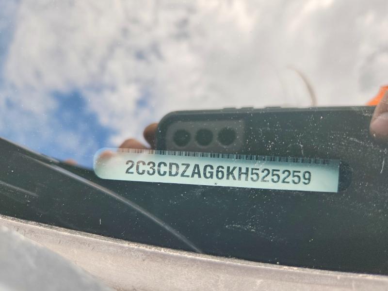 2019 Dodge Challenger მანქანა იყიდება აუქციონზე, vin: 2C3CDZAG6KH525259, აუქციონის ნომერი: 60184466