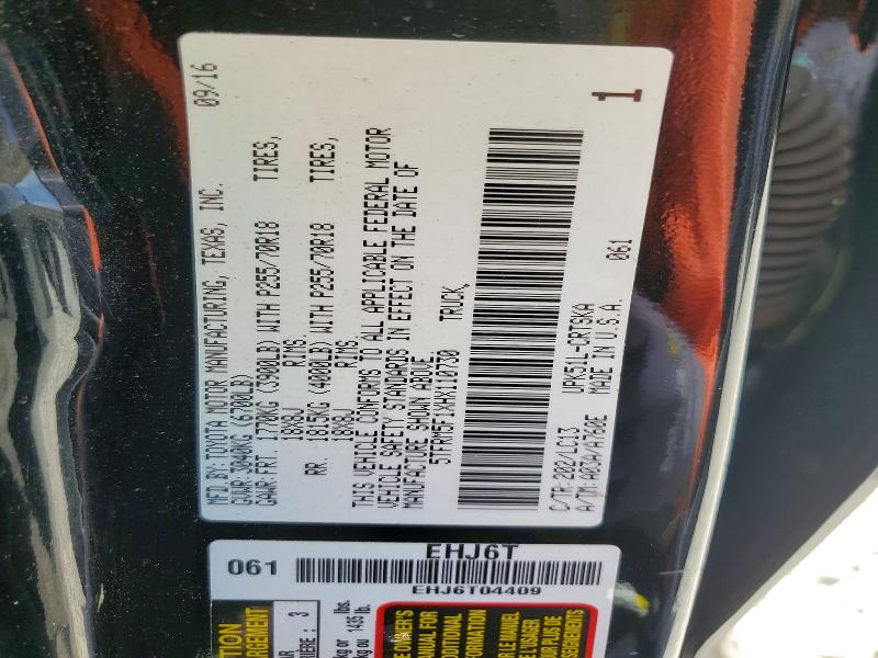 Продаж на аукціоні авто 2017 Toyota Tundra, vin: 5TFRM5F1XHX110730, номер лоту: 61188656