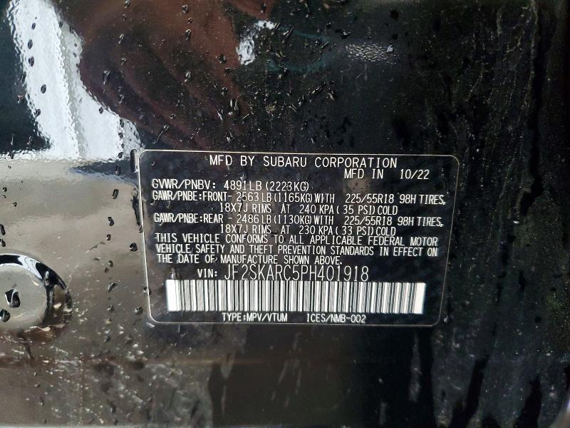 Aukcja sprzedaży 2023 Subaru Forester, vin: JF2SKARC5PH401918, numer aukcji: 61305176