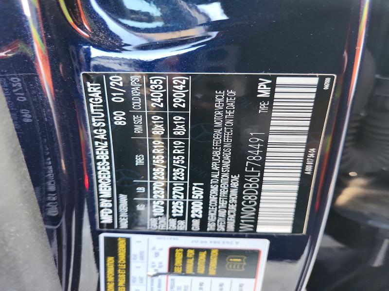 62493076 :رقم المزاد ، W1N0G8DB6LF784491 vin ، 2020 Mercedes-benz Glc مزاد بيع