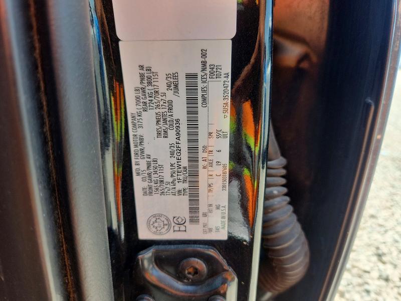 2015 Ford F150 მანქანა იყიდება აუქციონზე, vin: 1FTEW1EG2FFA90936, აუქციონის ნომერი: 60453896
