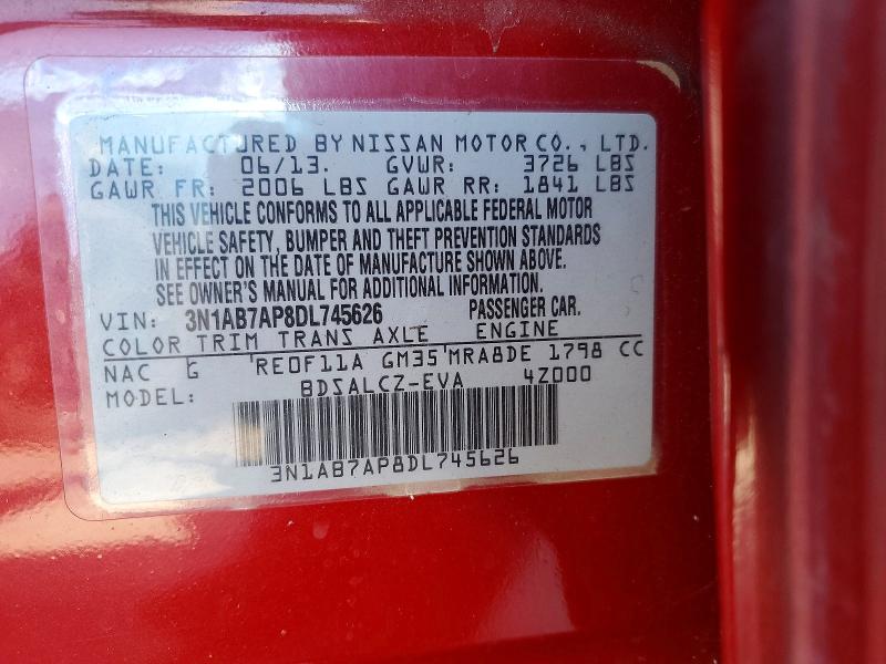 Продажа на аукционе авто 2013 Nissan Sentra, vin: 3N1AB7AP8DL745626, номер лота: 60874426