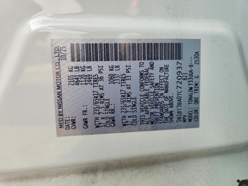 Продаж на аукціоні авто 2026 Nissan Rogue, vin: 5N1BT3BA0TC720937, номер лоту: 62005886