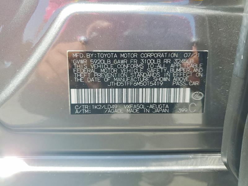 Aukcja sprzedaży 2021 Lexus Ls 500, vin: JTHD51FF6M5015419, numer aukcji: 61137546