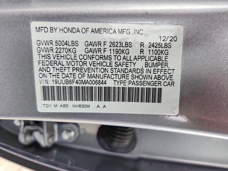 Aukcja sprzedaży 2021 Acura Tlx, vin: 19UUB6F40MA006844, numer aukcji: 62648936