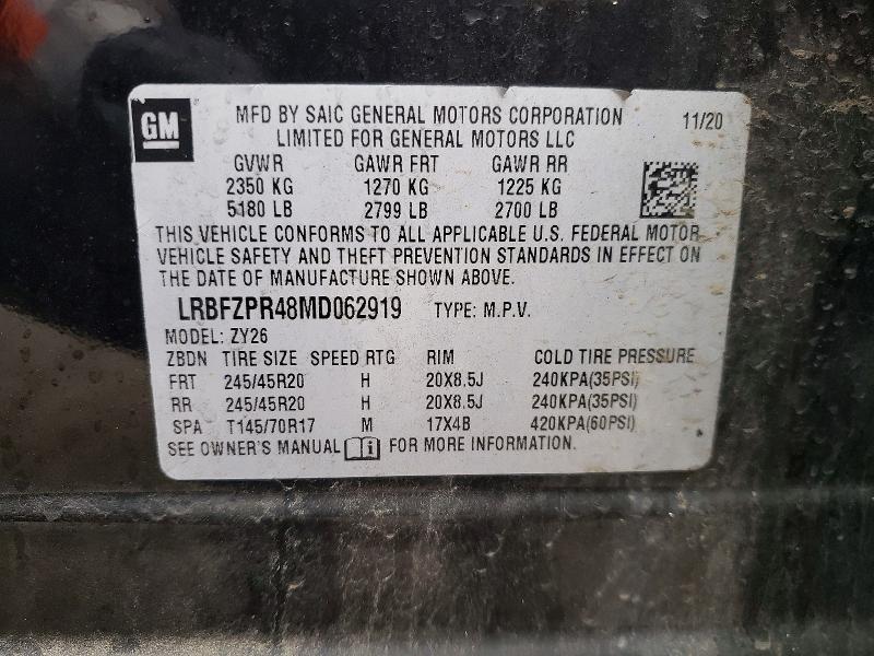 Продаж на аукціоні авто 2021 Buick Envision, vin: LRBFZPR48MD062919, номер лоту: 61704466