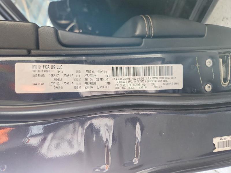 Aukcja sprzedaży 2015 Jeep Grand Cherokee, vin: 1C4RJFCT9FC107505, numer aukcji: 62102976