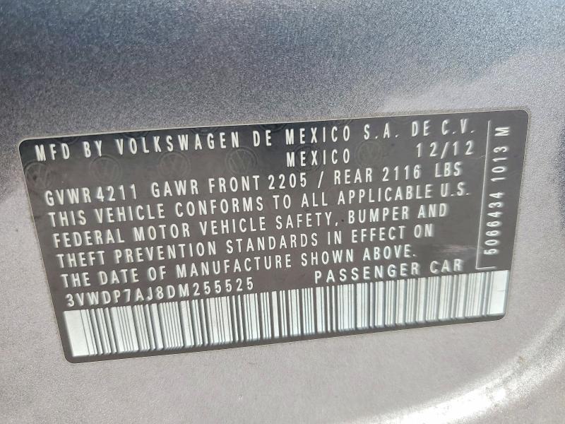 Продаж на аукціоні авто 2013 Volkswagen Jetta, vin: 3VWDP7AJ8DM255525, номер лоту: 63121986