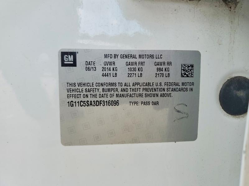 Продаж на аукціоні авто 2013 Chevrolet Malibu, vin: 1G11C5SA3DF316096, номер лоту: 59370926
