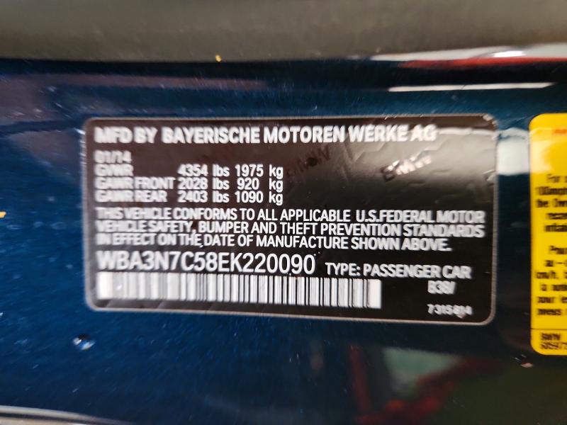 61578256 :رقم المزاد ، WBA3N7C58EK220090 vin ، 2014 Bmw 428 مزاد بيع