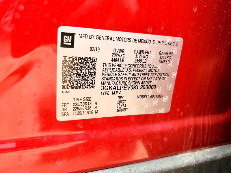2019 Gmc Terrain მანქანა იყიდება აუქციონზე, vin: 3GKALPEV0KL300060, აუქციონის ნომერი: 61582236