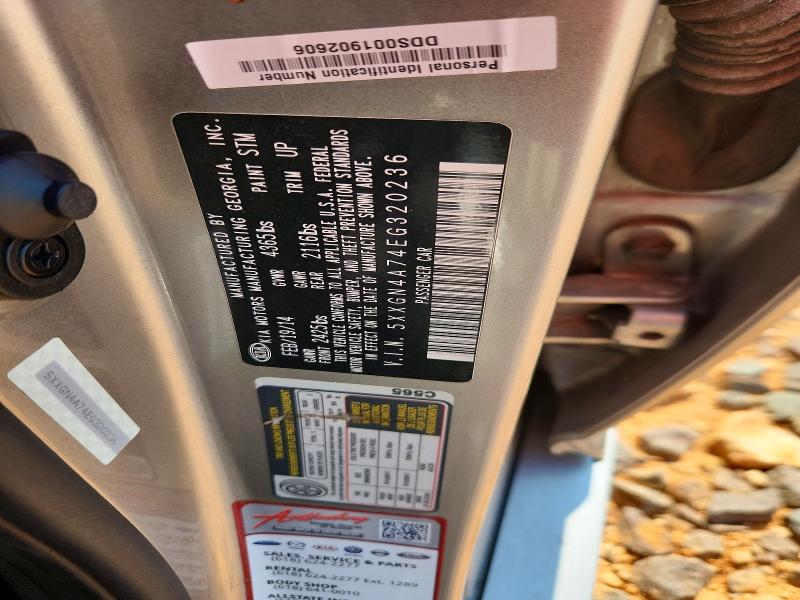 Aukcja sprzedaży 2014 Kia Optima, vin: 5XXGN4A74EG320236, numer aukcji: 60399726