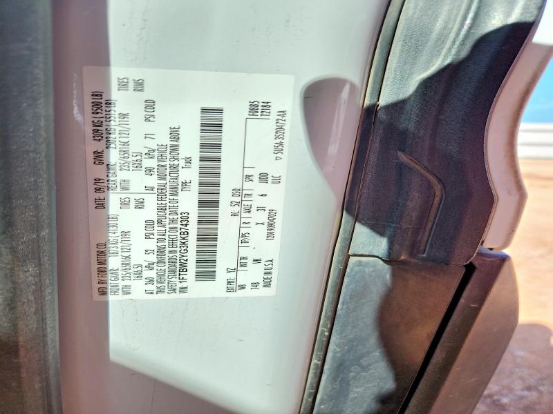 61425216 :رقم المزاد ، 1FTBW2YG3KKB74303 vin ، 2019 Ford Transit مزاد بيع