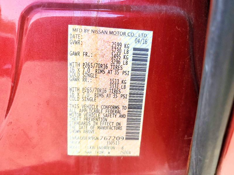 Продажа на аукционе авто 2016 Nissan Frontier, vin: 1N6AD0ER9GN767209, номер лота: 60389426