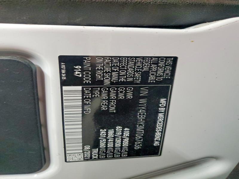 Aukcja sprzedaży 2021 Mercedes-benz Sprinter, vin: W1Y4EBHY3MT067636, numer aukcji: 58886916