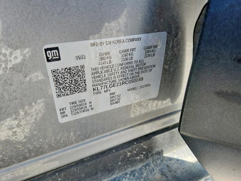 Aukcja sprzedaży 2024 Chevrolet Trax, vin: KL77LGE21RC050049, numer aukcji: 60115096