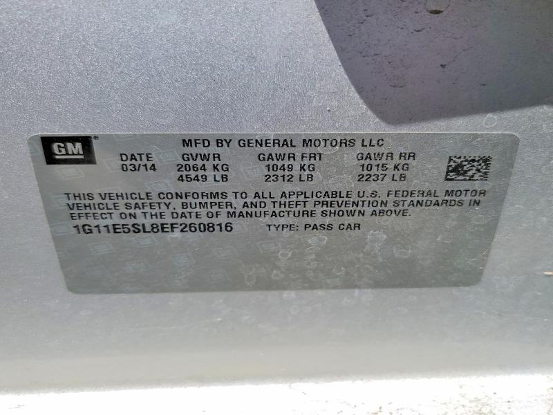 Продаж на аукціоні авто 2014 Chevrolet Malibu, vin: 1G11E5SL8EF260816, номер лоту: 75695775