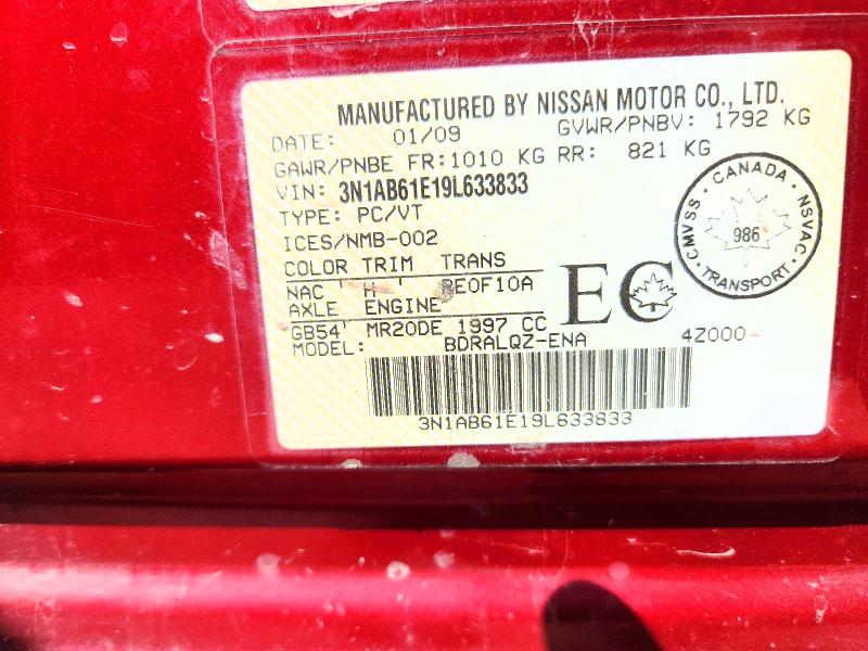 Продажа на аукционе авто 2009 Nissan Sentra, vin: 3N1AB61E19L633833, номер лота: 60887046