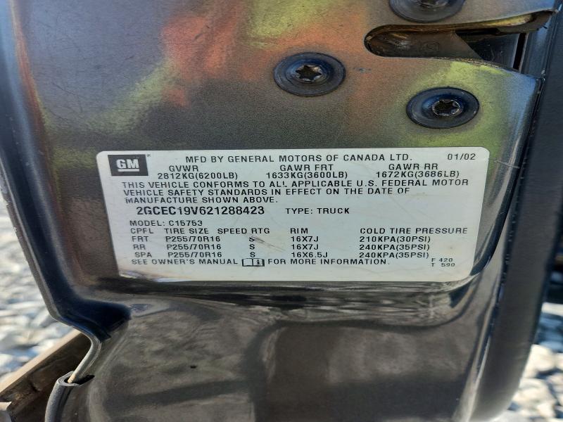Продажа на аукционе авто 2002 Chevrolet Silverado, vin: 2GCEC19V621288423, номер лота: 60040736