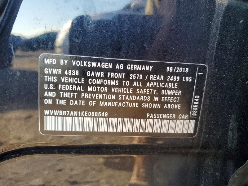 Продаж на аукціоні авто 2019 Volkswagen Arteon, vin: WVWBR7AN1KE008549, номер лоту: 61402356