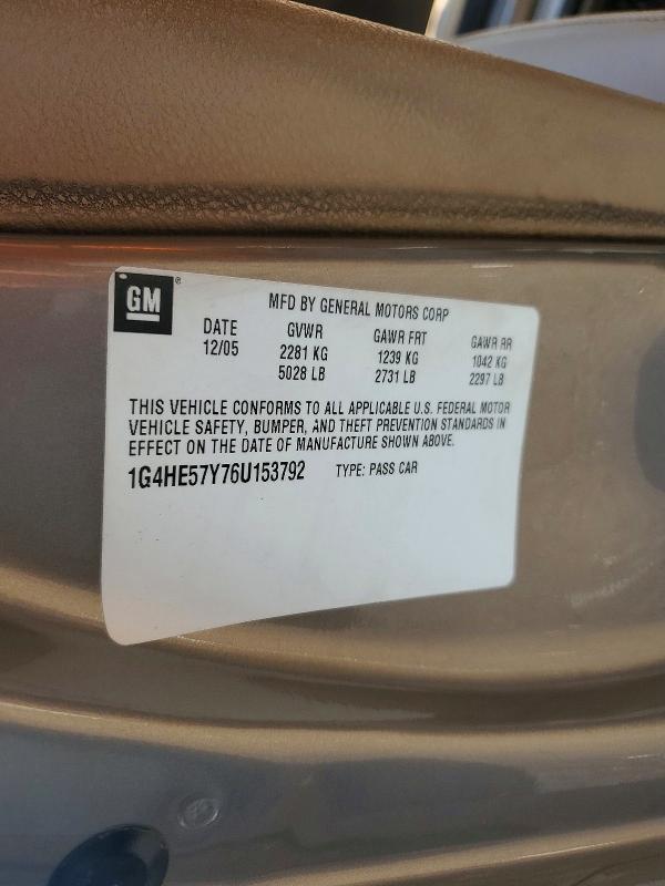 Aukcja sprzedaży 2006 Buick Lucerne, vin: 1G4HE57Y76U153792, numer aukcji: 61426916