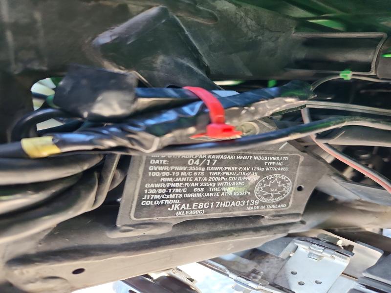 Продаж на аукціоні авто 2017 Kawasaki Kle300, vin: JKALE8C17HDA03139, номер лоту: 59715036