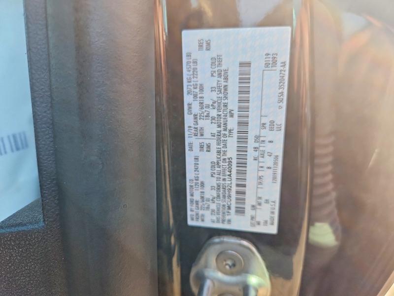 Продажа на аукционе авто 2020 Ford Escape, vin: 1FMCU9H92LUA40095, номер лота: 61788736