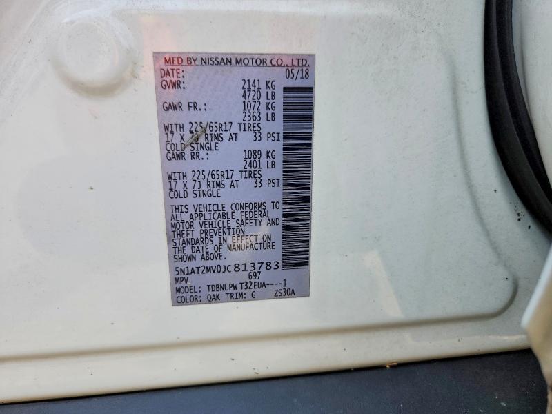 Aukcja sprzedaży 2018 Nissan Rogue, vin: 5N1AT2MV0JC813783, numer aukcji: 61290666