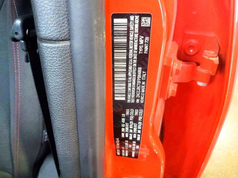 2015 Jeep Renegade მანქანა იყიდება აუქციონზე, vin: ZACCJBCT0FPB64868, აუქციონის ნომერი: 63172336