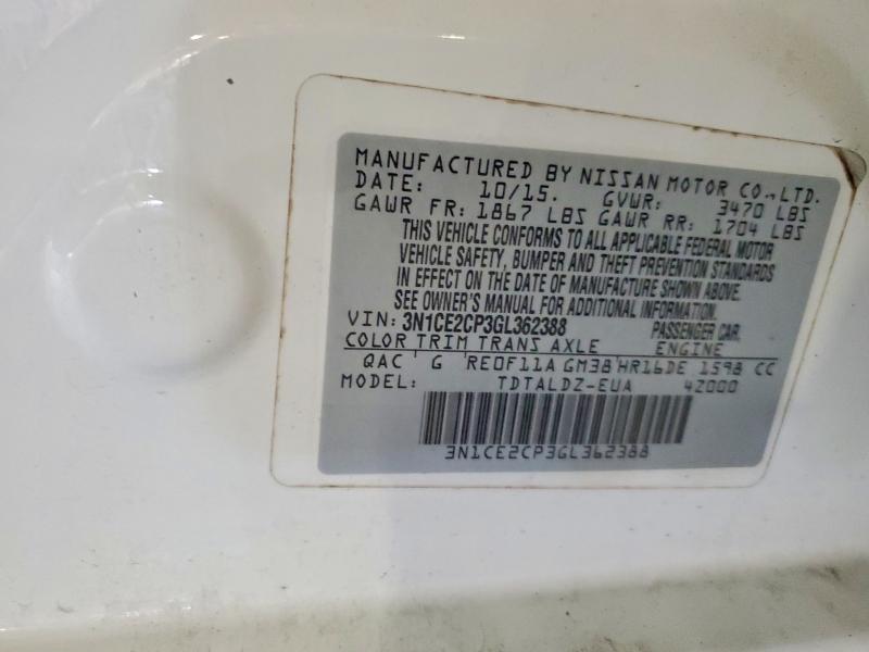 Aukcja sprzedaży 2016 Nissan Versa Note, vin: 3N1CE2CP3GL362388, numer aukcji: 61532936