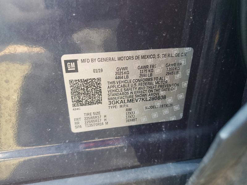 63323816 :رقم المزاد ، 3GKALMEV7KL280808 vin ، 2019 Gmc Terrain مزاد بيع