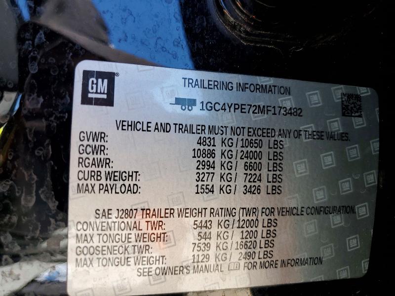 60255316 :رقم المزاد ، 1GC4YPE72MF173482 vin ، 2021 Chevrolet Silverado مزاد بيع