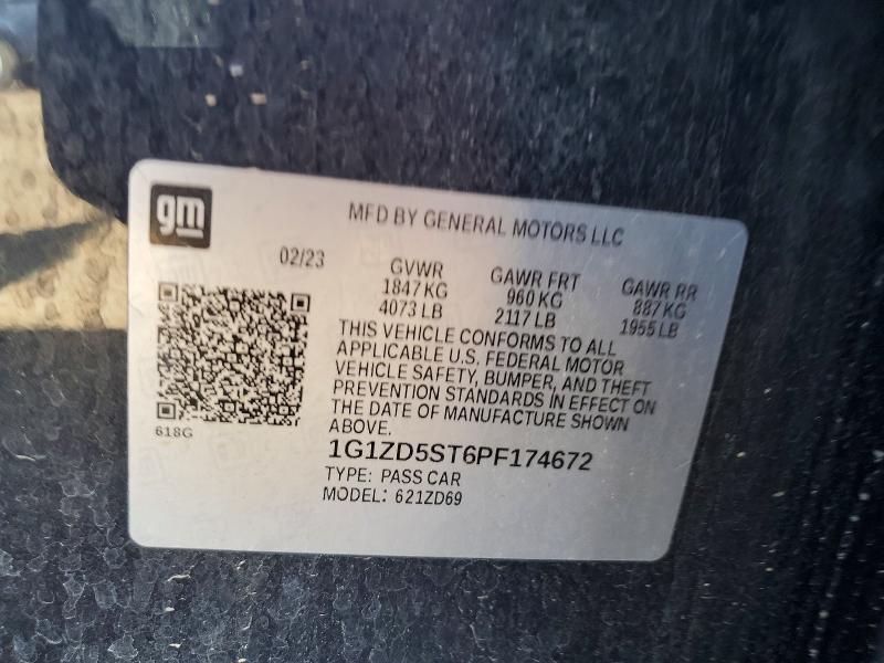 60225966 :رقم المزاد ، 1G1ZD5ST6PF174672 vin ، 2023 Chevrolet Malibu مزاد بيع