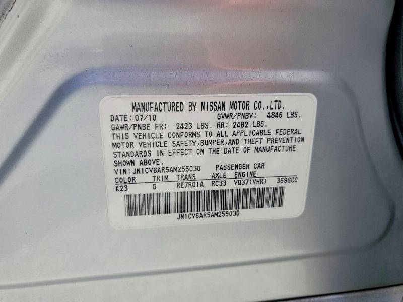 Продажа на аукционе авто 2010 Infiniti G37 Sedan, vin: JN1CV6AR5AM255030, номер лота: 61770926