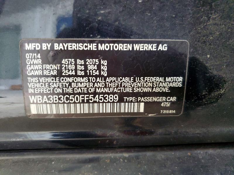 60336086 :رقم المزاد ، WBA3B3C50FF545389 vin ، 2015 Bmw 328 مزاد بيع