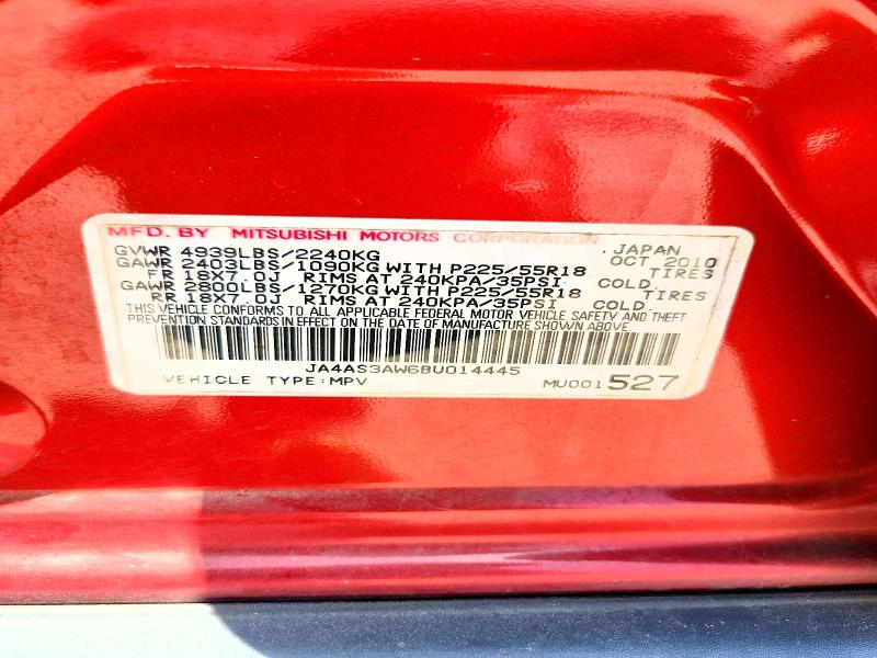 Aukcja sprzedaży 2011 Mitsubishi Outlander, vin: JA4AS3AW6BU014445, numer aukcji: 61639706