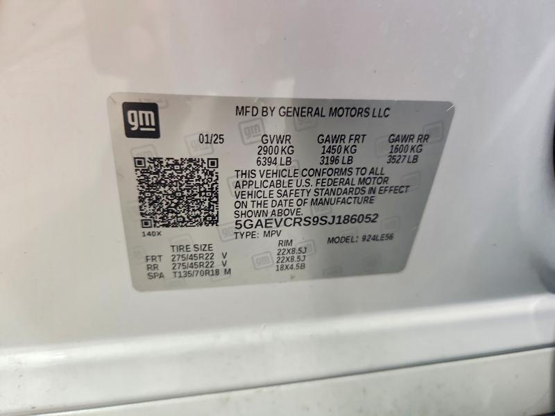 Aukcja sprzedaży 2025 Buick Enclave, vin: 5GAEVCRS9SJ186052, numer aukcji: 60846986